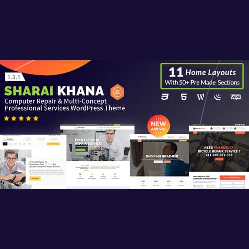 Sharai Khana - Computer Repair & Multi-Concept Professional Services WordPress-thema