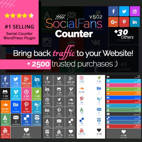 SocialFans - WP Responsif Social Counter Plugin