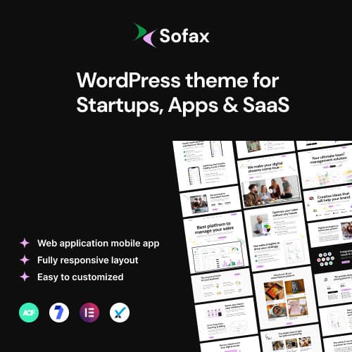 Sofax - Software & Startup WordPress-Theme