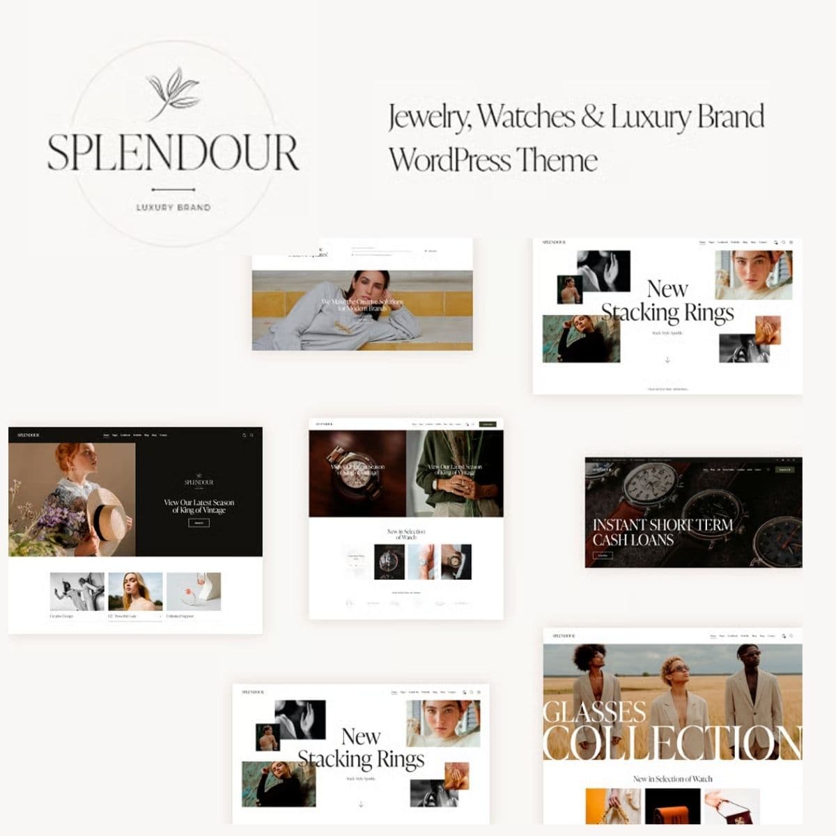 Splendour - Mücevher & Watches WordPress Teması