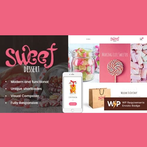 Sweet Dessert | Candy Tienda & Cafe Tema de WordPress