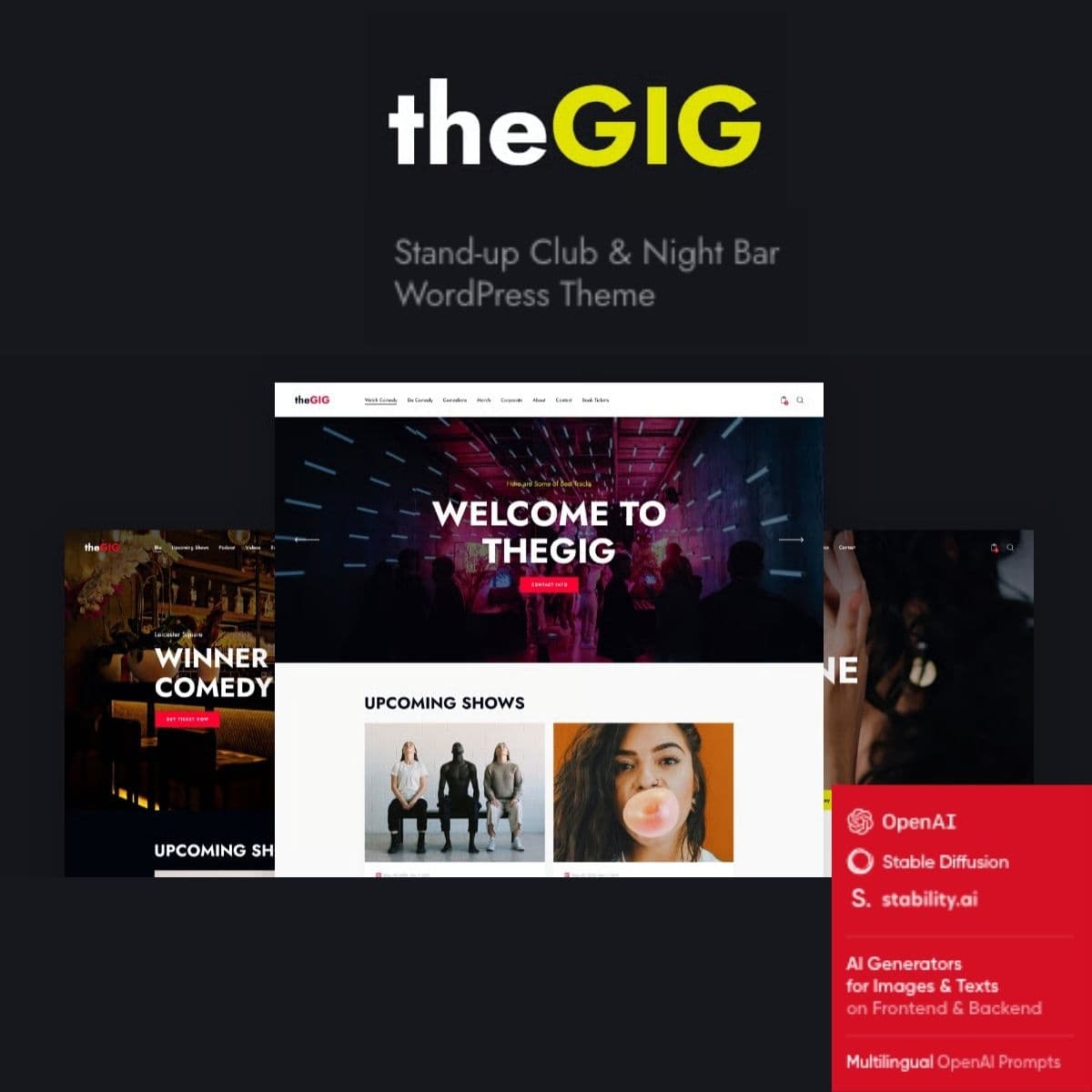 The Gig - Stand-up Club & Night Bar Theme WordPress