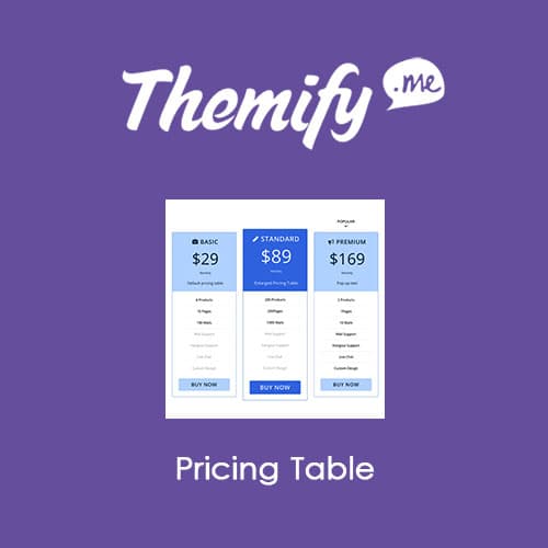 Themify Конструктор Pricing Table