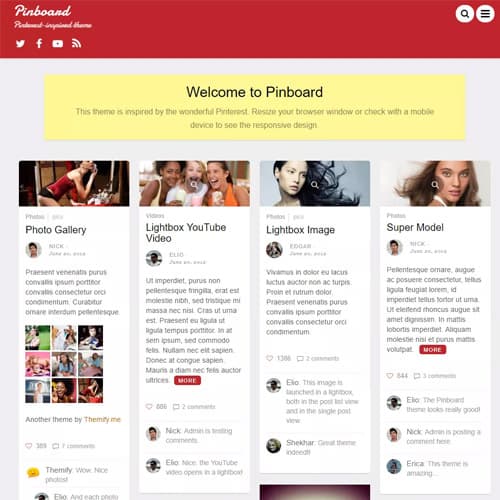Themify Pinboard Theme WordPress
