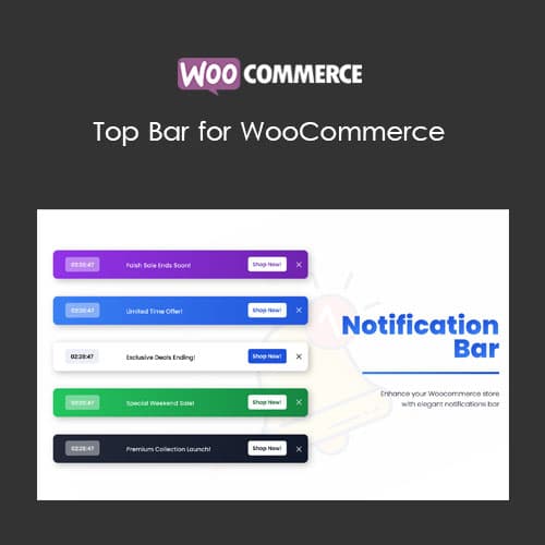 Top Bar لـ WooCommerce