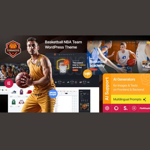 Tornados | Basketball NBA Team WordPress-thema