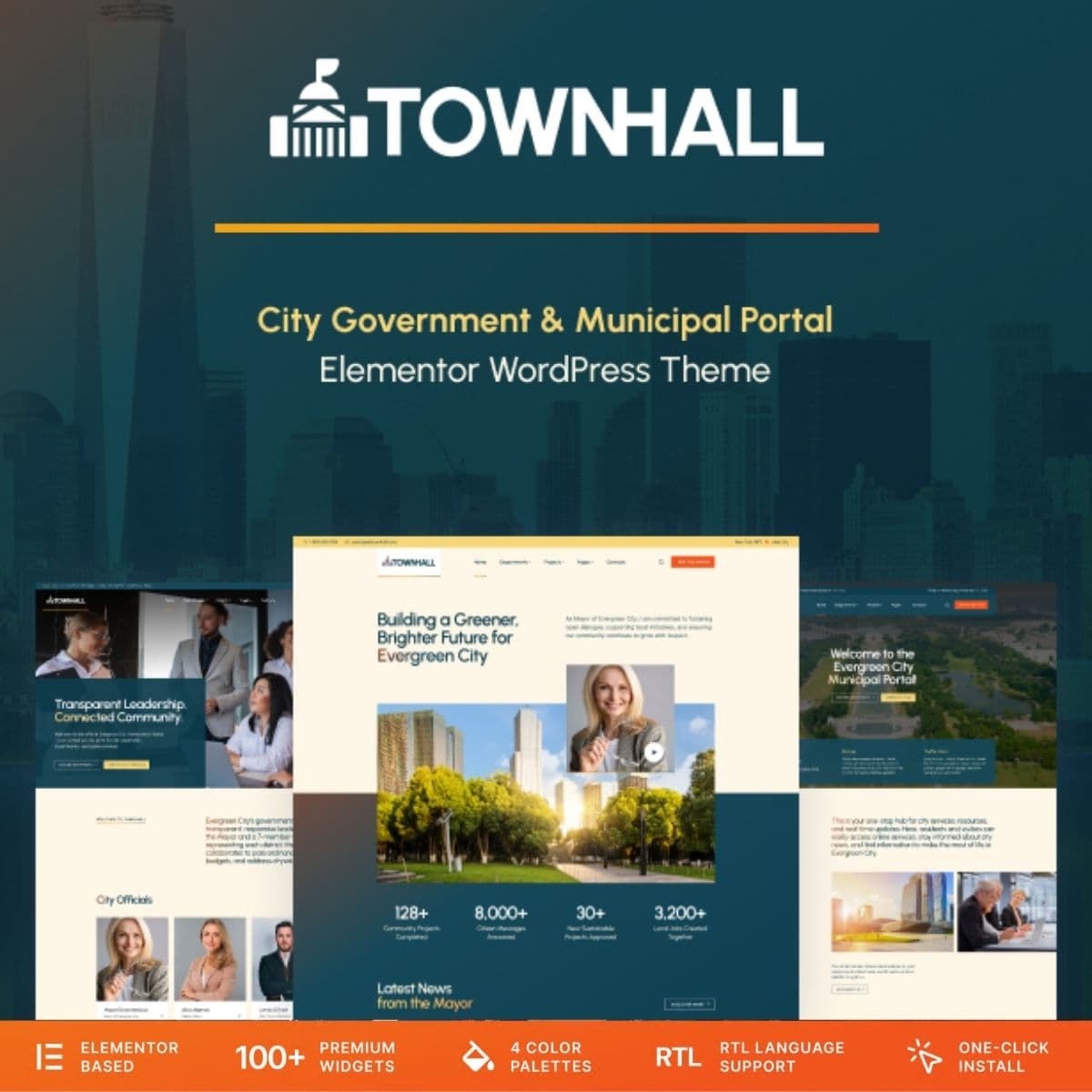 Town Hall - Temă WordPress pentru portaluri municipale
