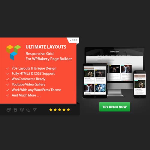 Ultimate Layouts - Responsive Grid & Youtube Video Galerij - Addon For WPBakery Page Bouwer
