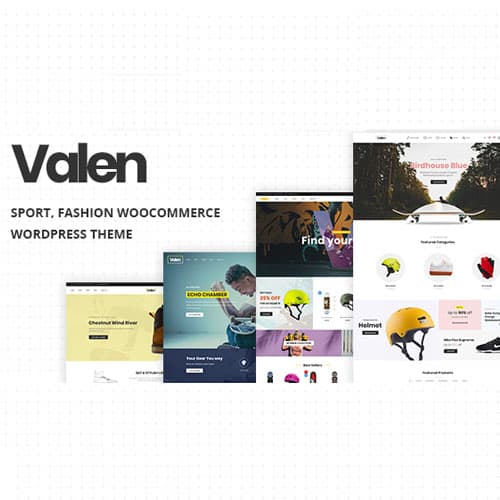 Valen - Sport, Mode WooCommerce WordPress-thema