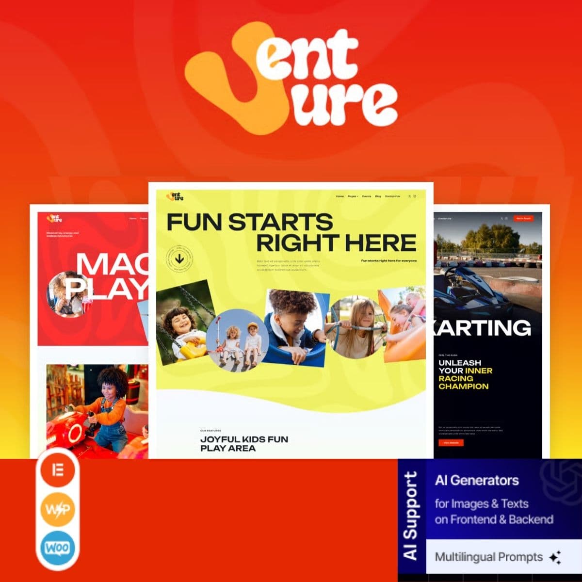 Venture - Karting, Theme Park & Carousel 워드프레스 테마