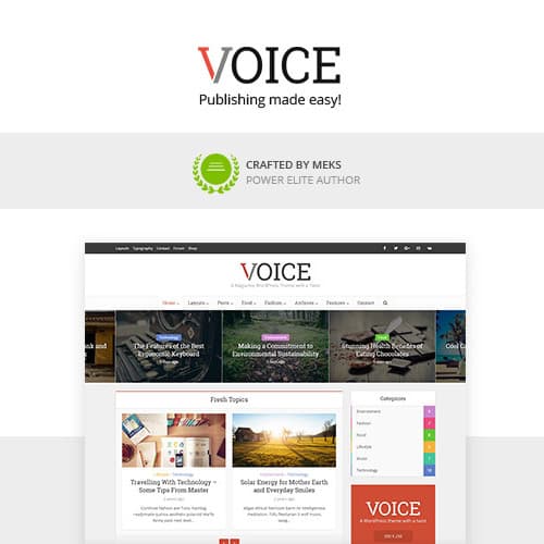 Voice -简洁 News/杂志 WordPress主题