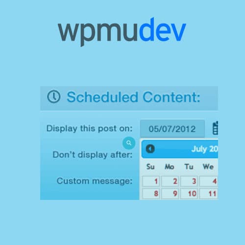 WPMU DEV Schedule Selected Inhalt