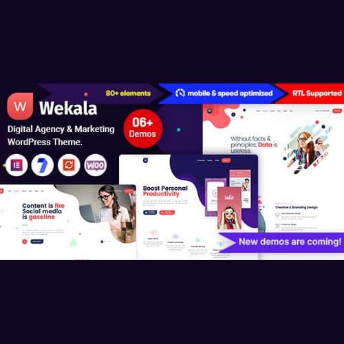 Wekala - Цифровой Агентство & Marketing Тема WordPress