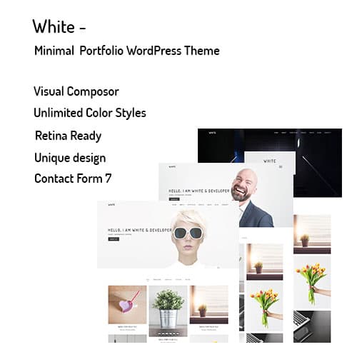 White – Minimal Portföy WordPress Teması