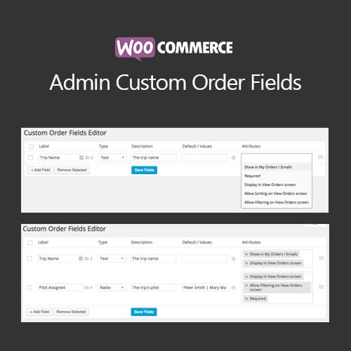 WooCommerce Admin Custom訂單 Fields WooCommerce Admin Custom訂單 Fields
