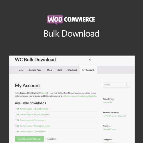 WooCommerce Bulk Téléchargement