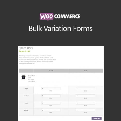 WooCommerce Bulk Variation-Formulars