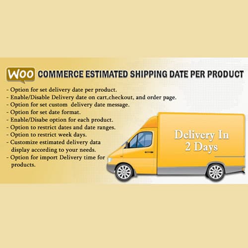 WooCommerce Estimated Frete Date Per Produto