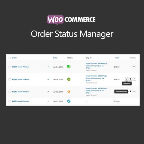 WooCommerce 주문 Status 관리자
