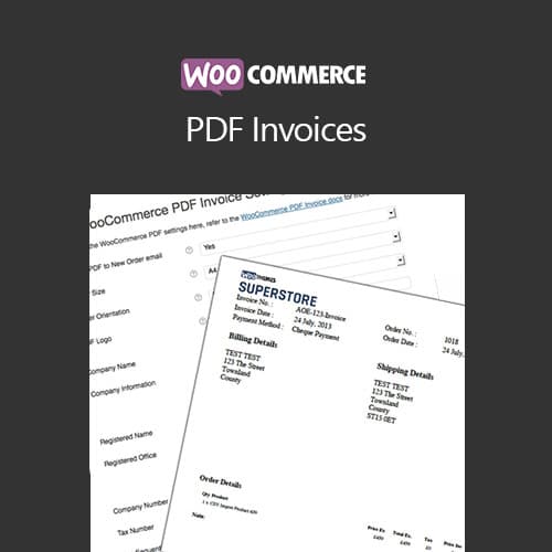 WooCommerce PDF 청구서s