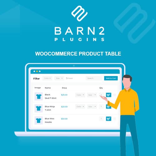 WooCommerce ผลิตภัณฑ์ Table