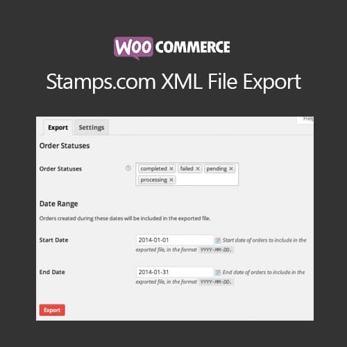 WooCommerce Stamps.com XML File Exportieren