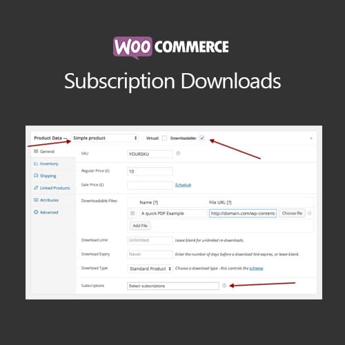 WooCommerce Підписка Downloads
