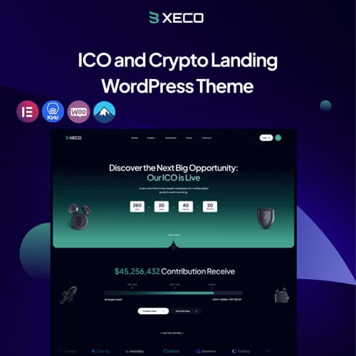 Xeco - ICO & Crypto Landing Motyw WordPress