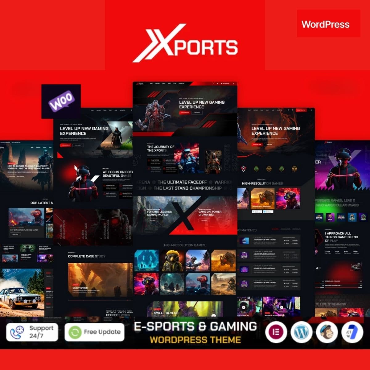 Xports - eSports and Gaming Tema WordPress