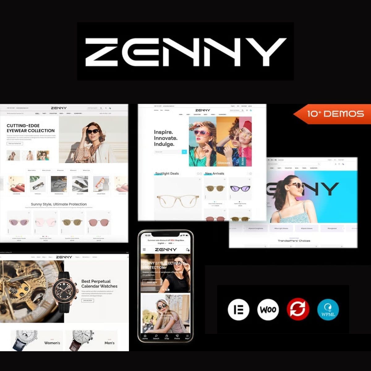 Zenny - Jewelry, Watches & Glasses Elementor WooCommerce Tema WordPress