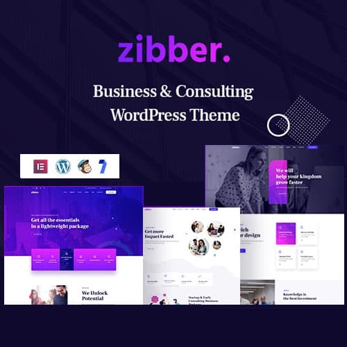 Zibber - Consulting ব্যবসা ওয়ার্ডপ্রেস থিম + RTL