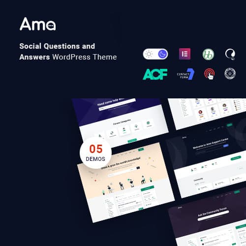 AMA - bbPress Forum WordPress-thema with Social Questions and Answers