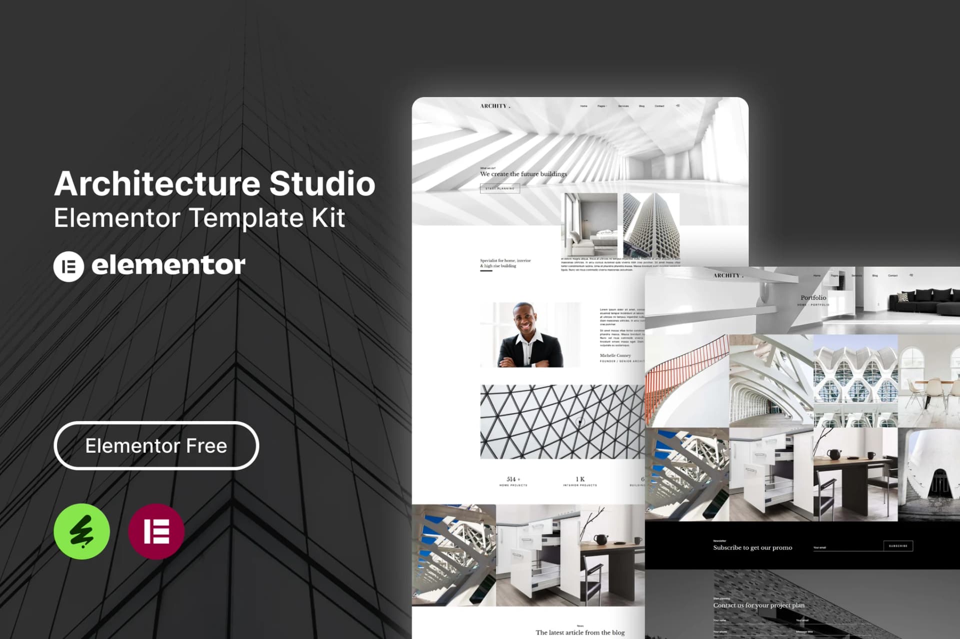 Archity - Architecture Studio Elementor টেমপ্লেট কিট