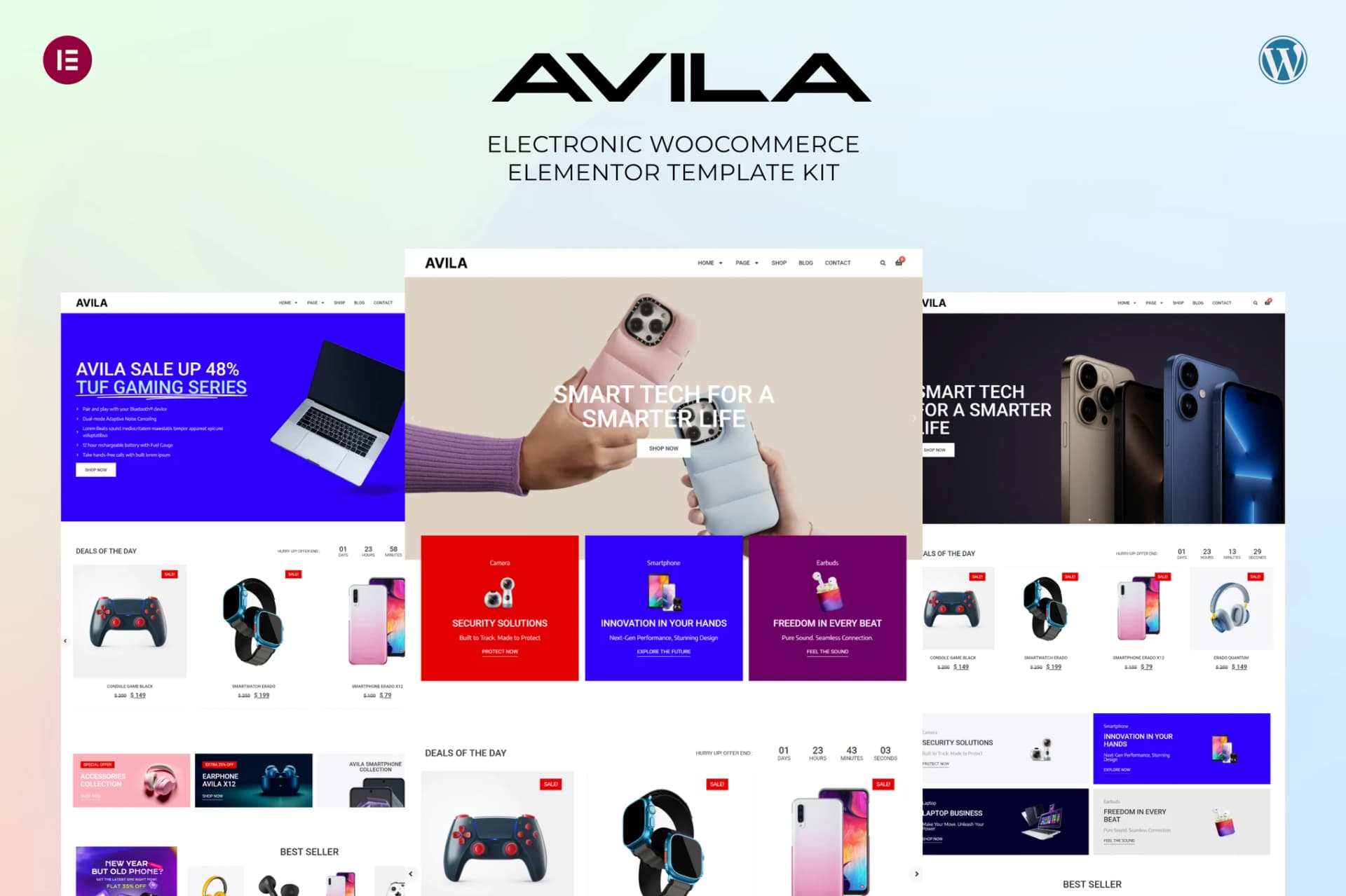 Avila - Electronic WooCommerce Elementor Pro Template Kit 