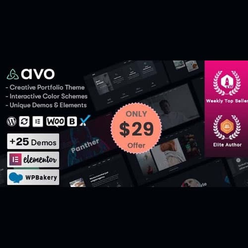 Avo - Креативный Портфолио & Агентство Тема WordPress