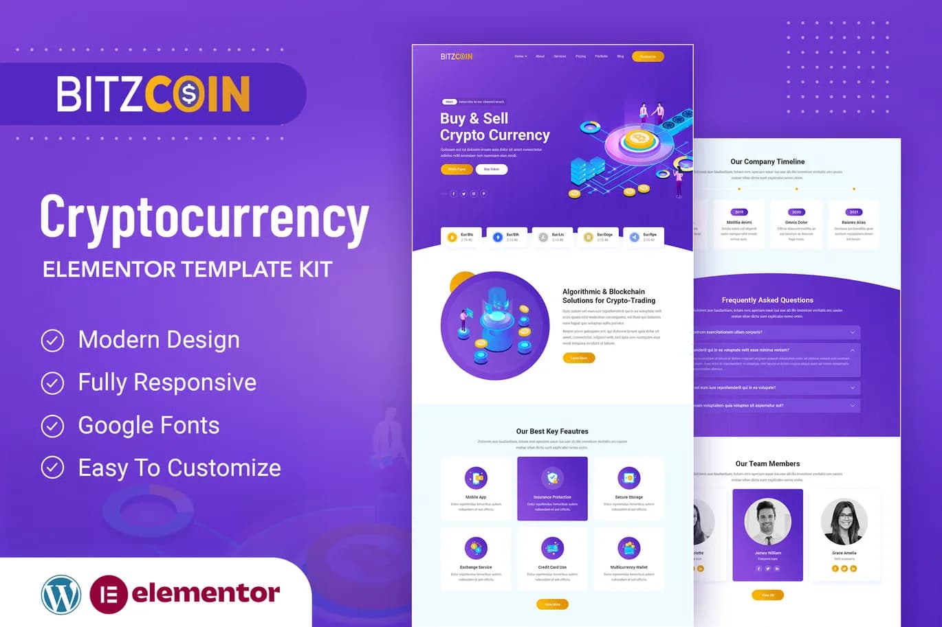 Screenshot of BitzCoin interface
