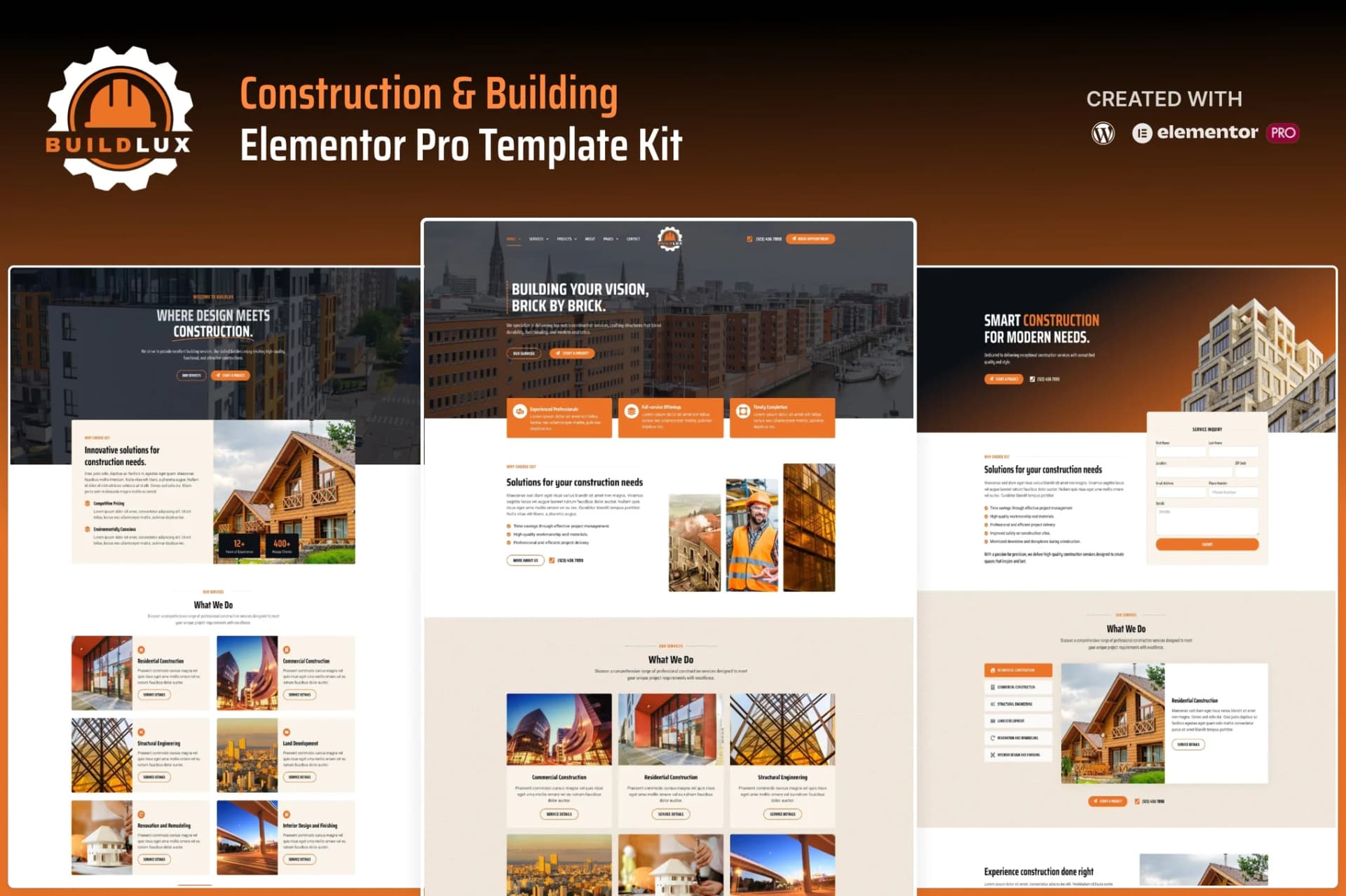 Screenshot of Buildlux interface