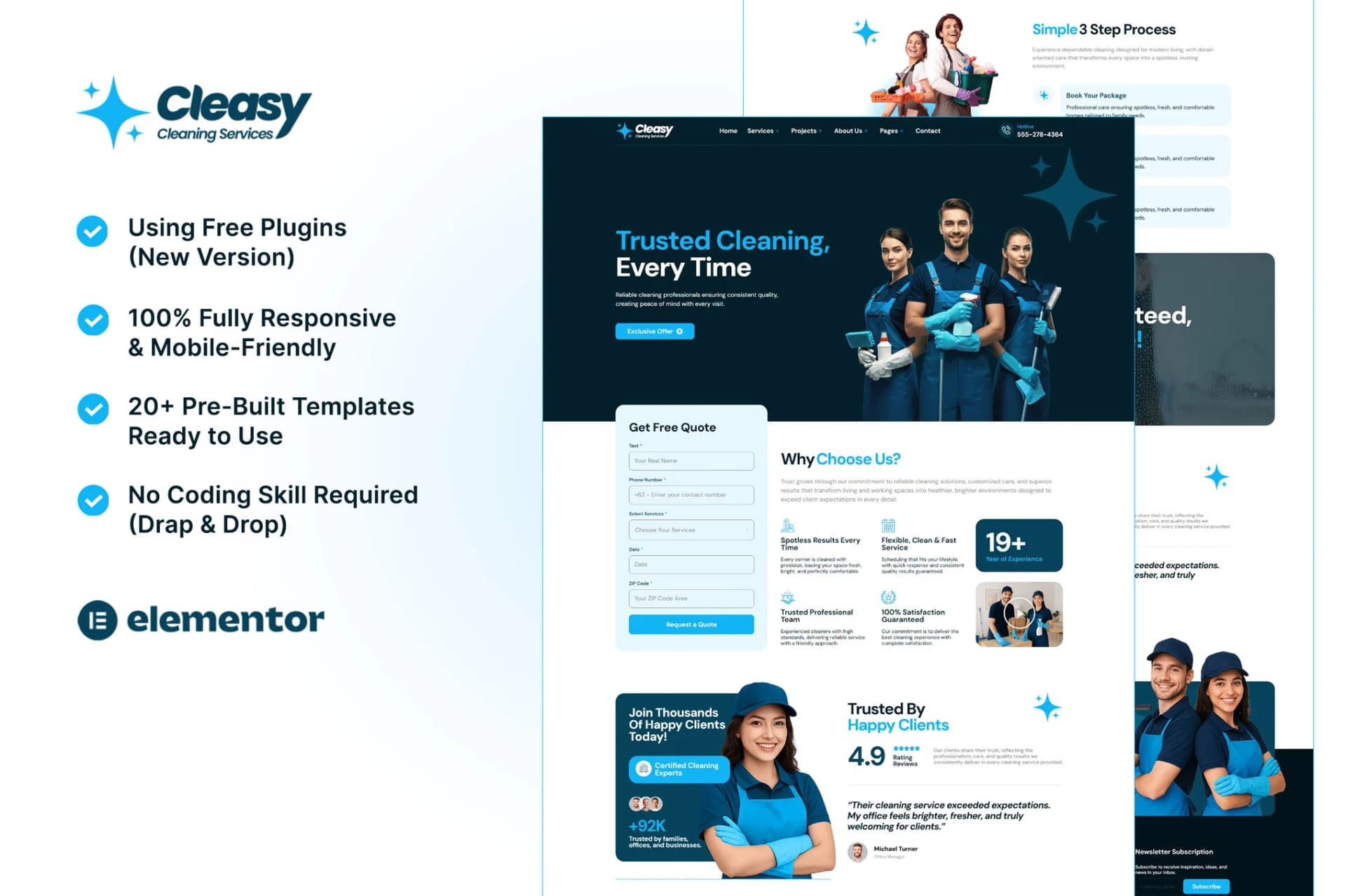Screenshot of Cleasy interface