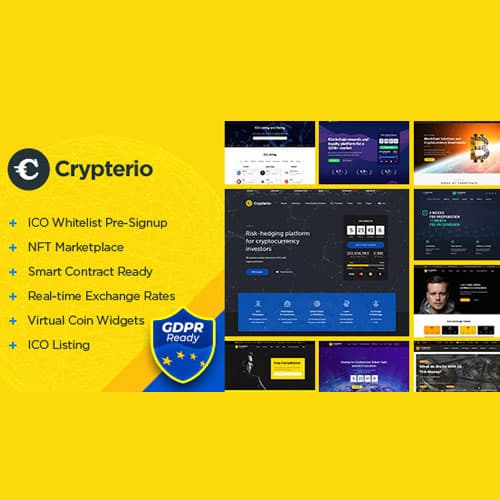 Crypterio - NFT and Crypto Landing Page Motyw WordPress