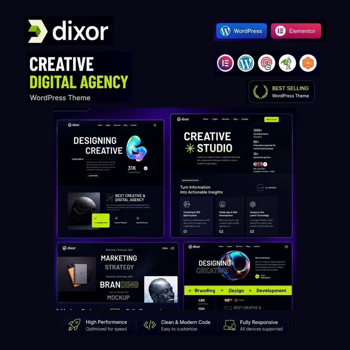 Screenshot of Dixor interface