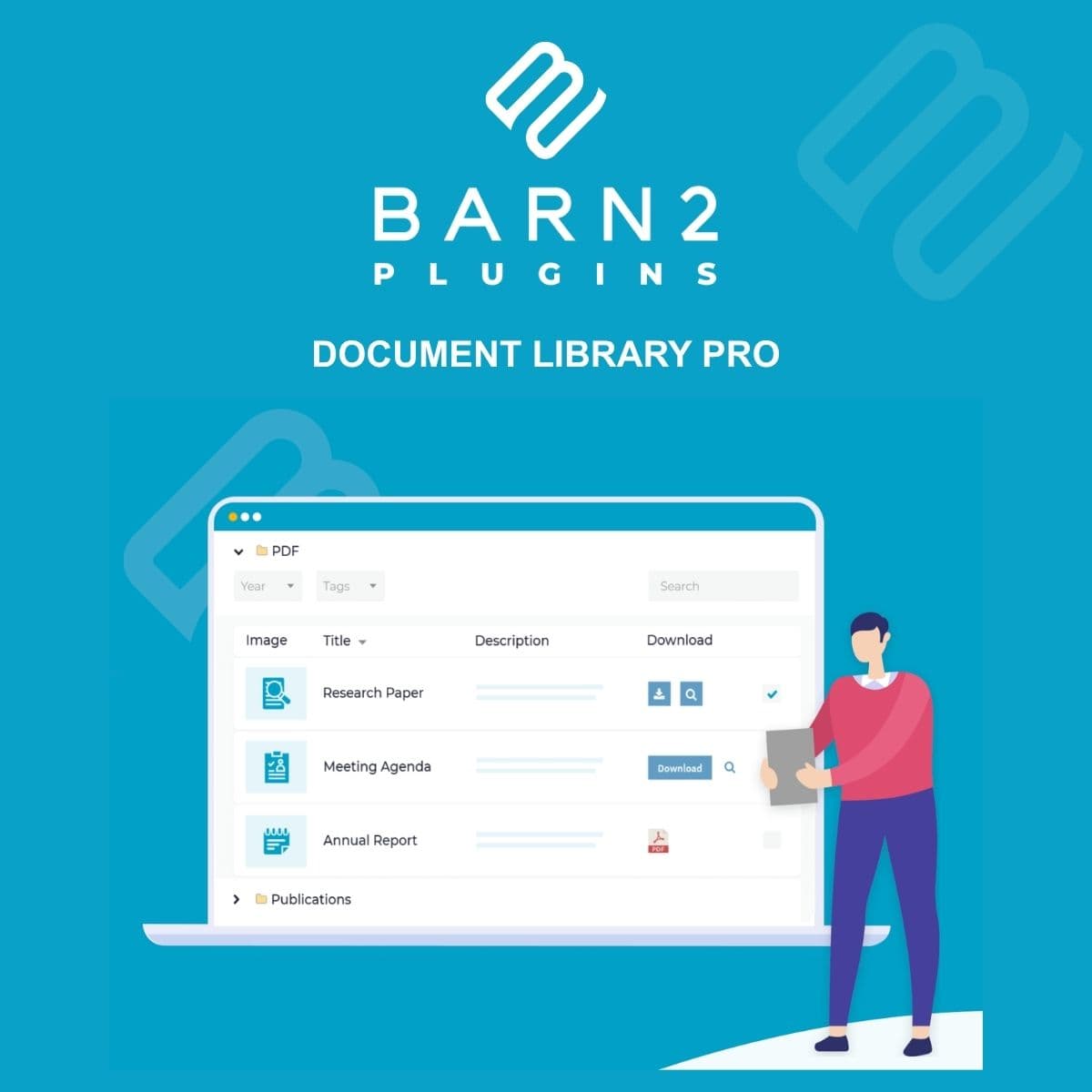Screenshot of Document Library Pro interface