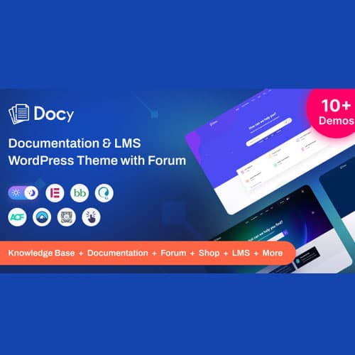 Docy - Premium Documentation, Knowledge base & LMS WordPress-thema with Helpdesk Forum
