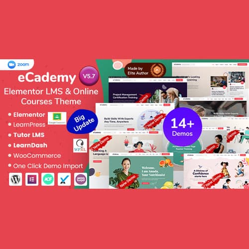 eCademy - Bildung LMS & Online Coaching Courses WordPress-Theme