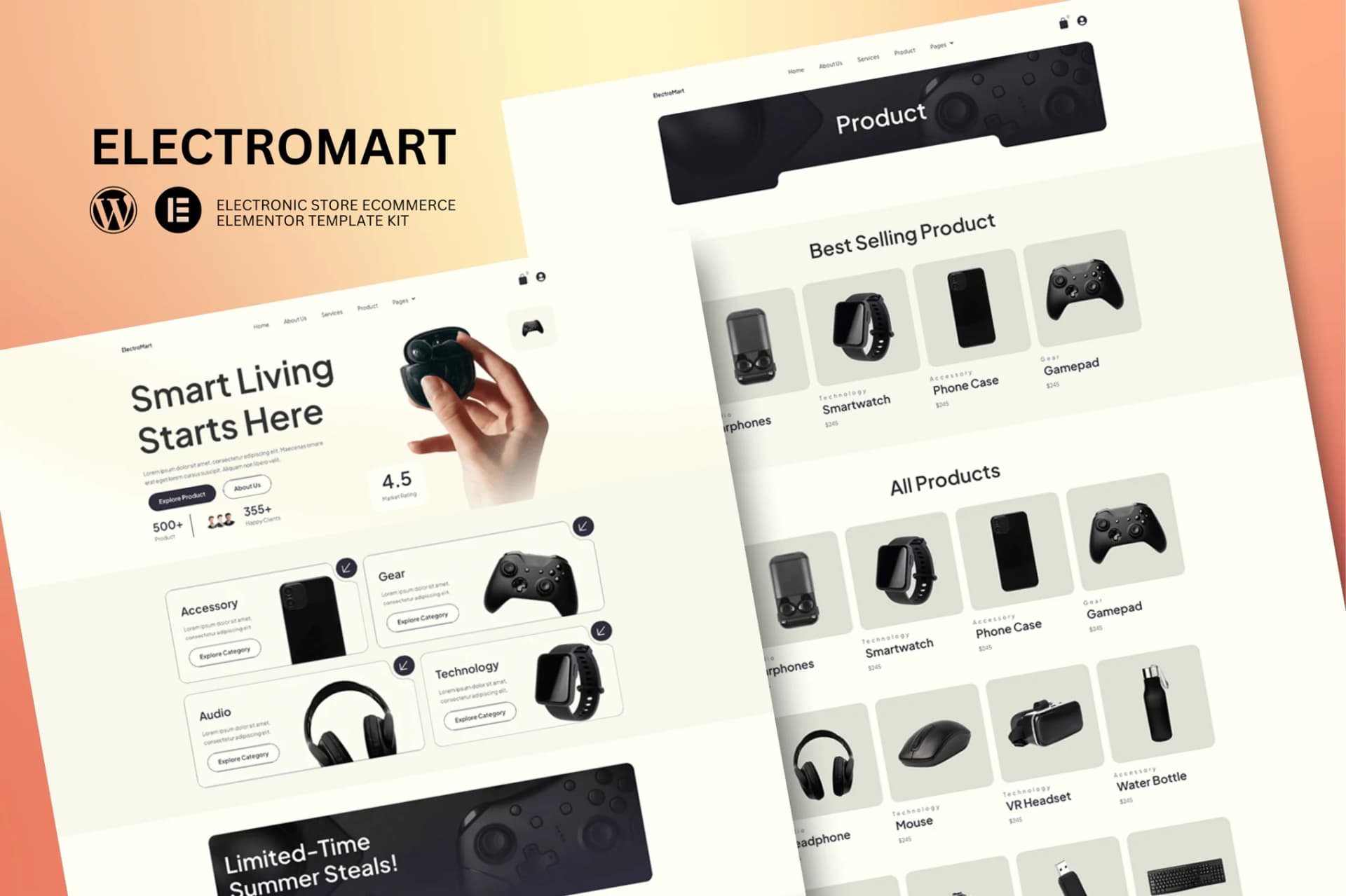 Electromart - E-Commerce Electronics Store Elementor Template Kit 