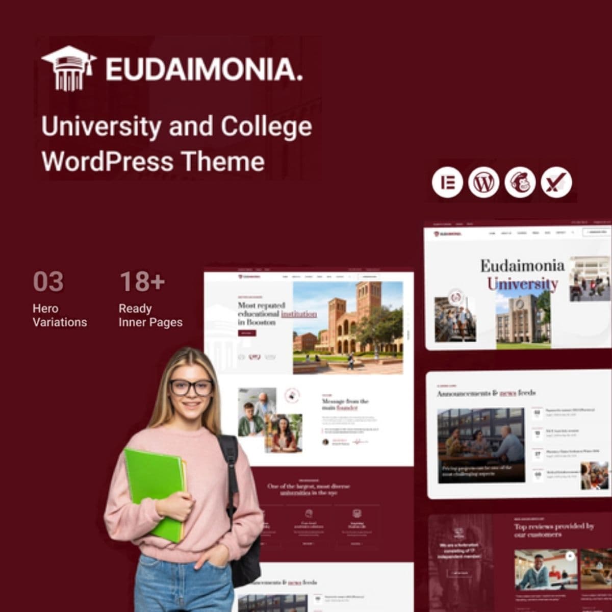 Screenshot of Eudaimonia interface