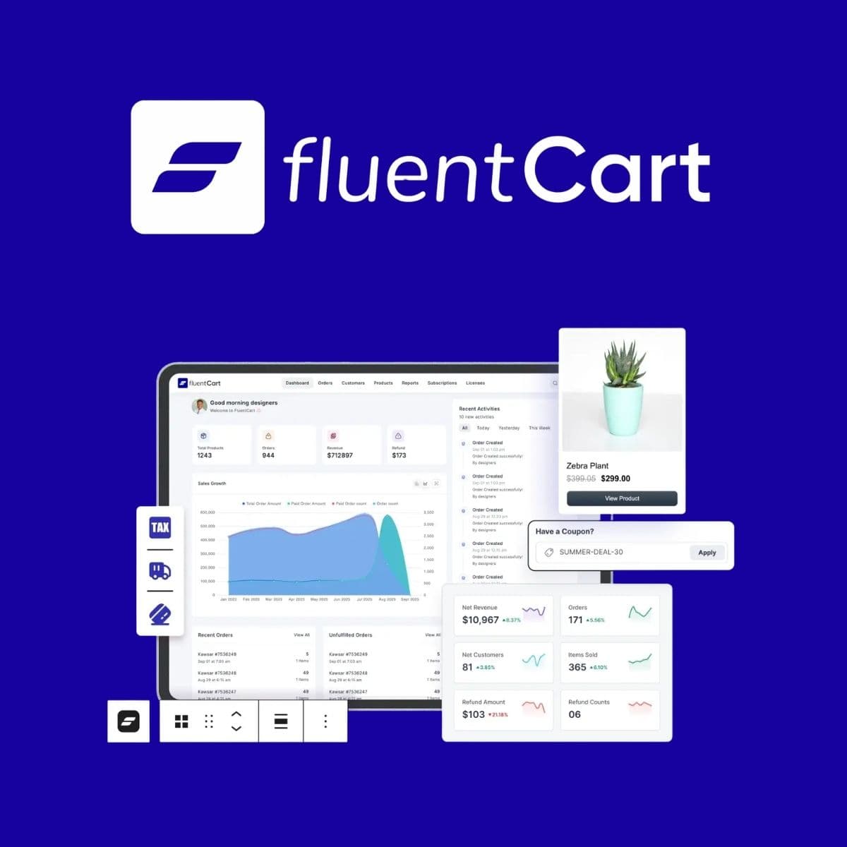 Screenshot of FluentCart Pro interface