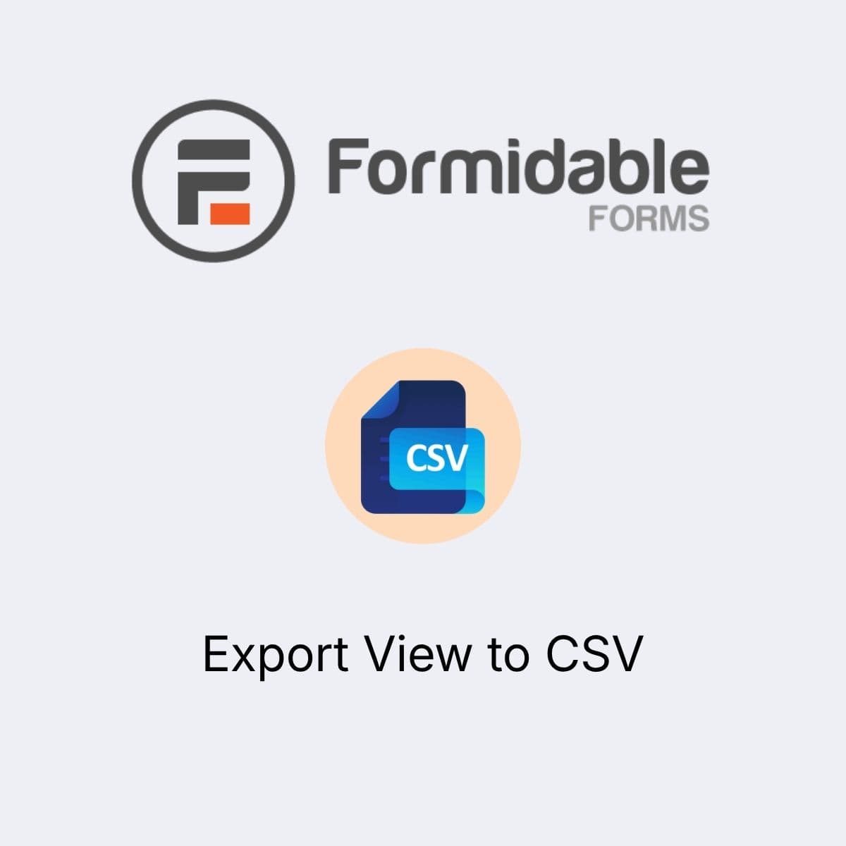 Screenshot of Formidable Forms - Export View to CSV interface