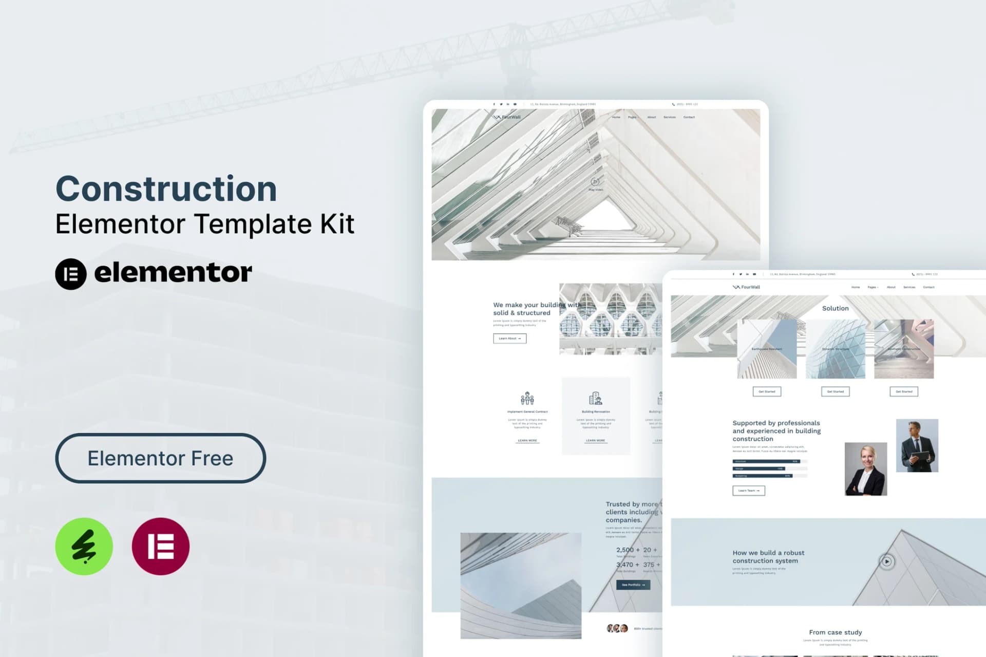 FourWall - Costruzione Kit template Elementor