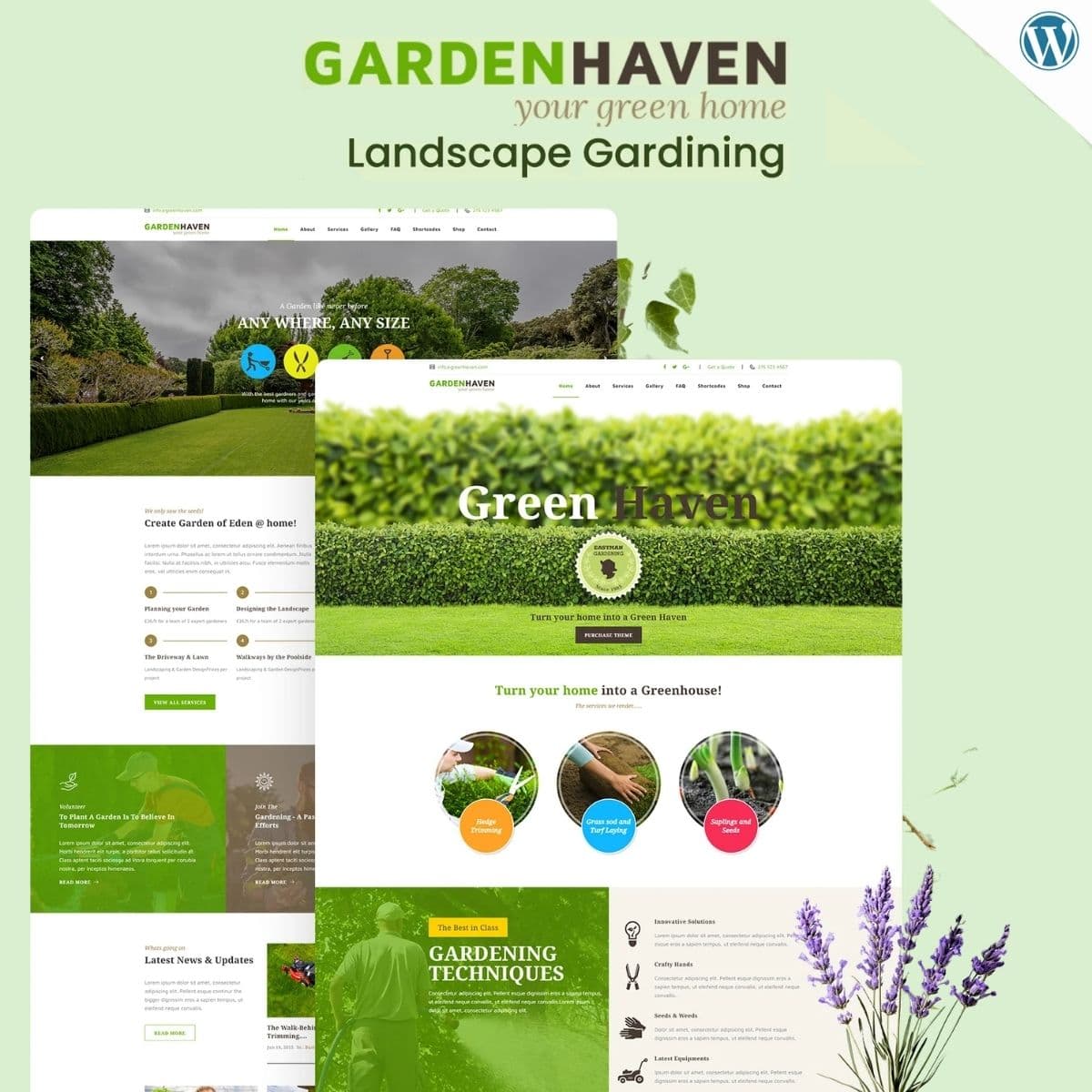 Screenshot of Garden interface