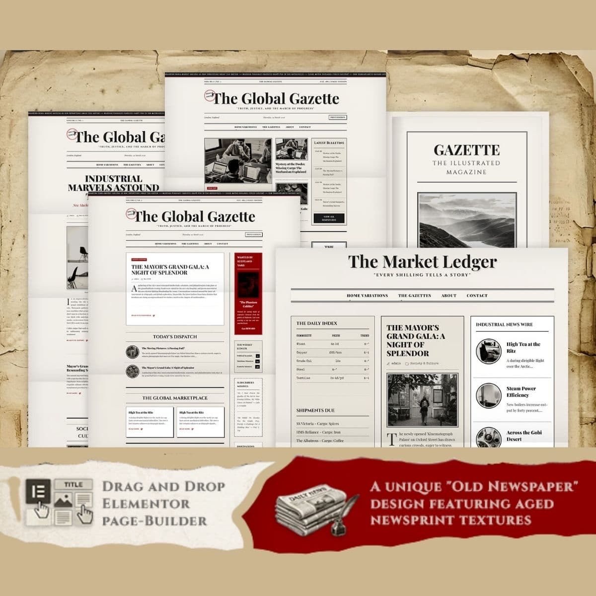 Screenshot of Gazette interface